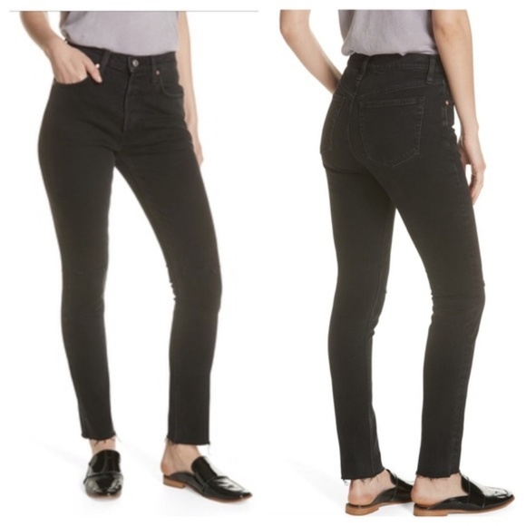Free People Denim - We The Free Faded Black High Rise Skinny Jean 30